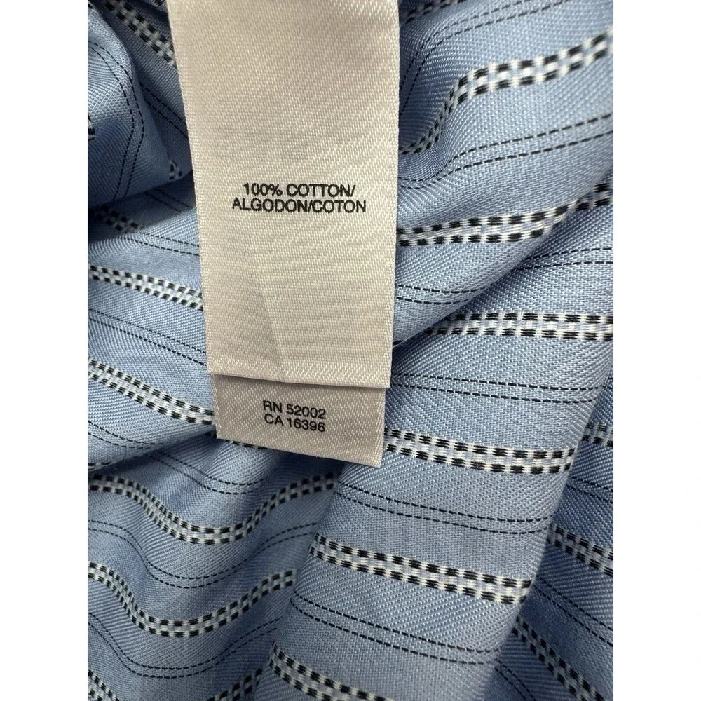 Concepts Size 4XL Big & Tall Mens Shirt Blue Stripe Long Sleeve Button Up NWT